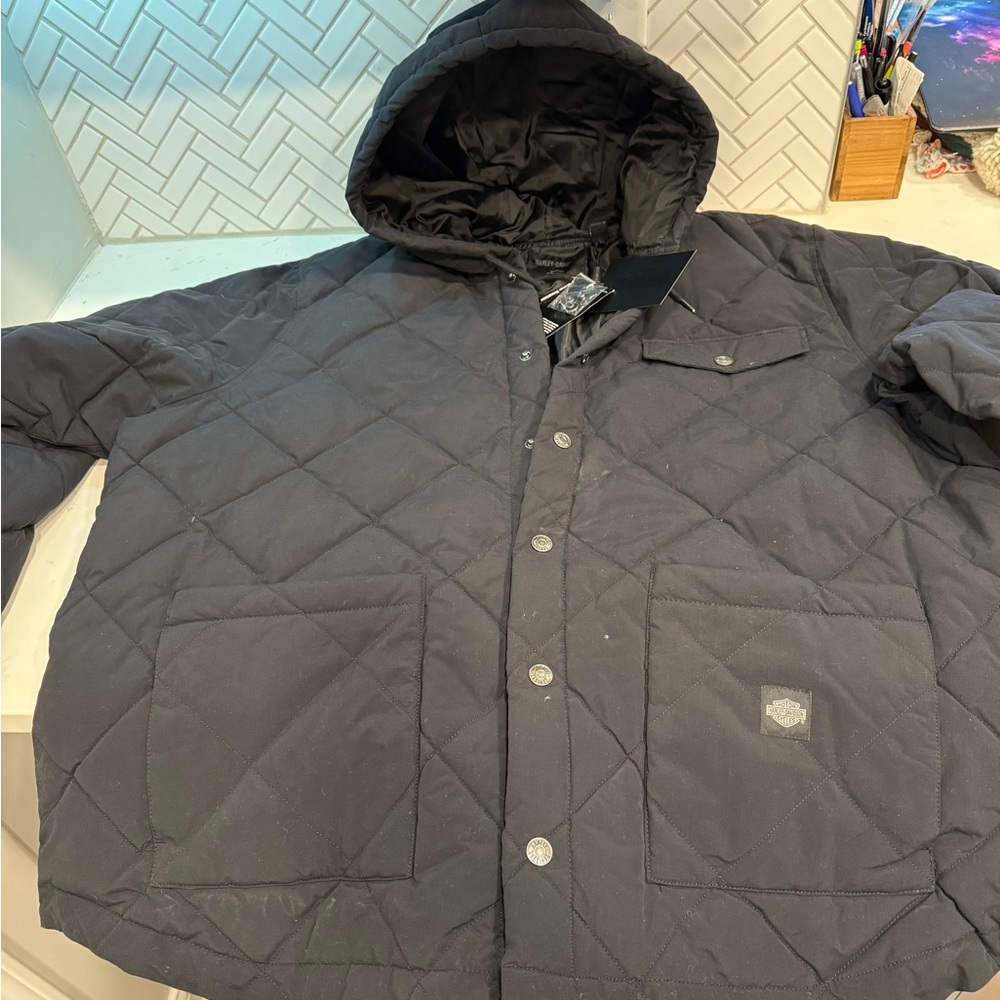 Harley-Davidson Black Quilted Puffer Jacket